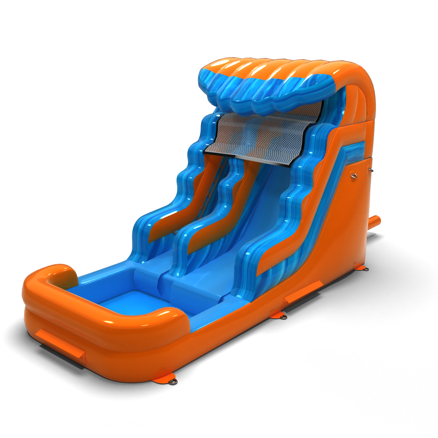 Dmuchaniec wodny – zjeżdżalnia dmuchana z basenem na wynajem