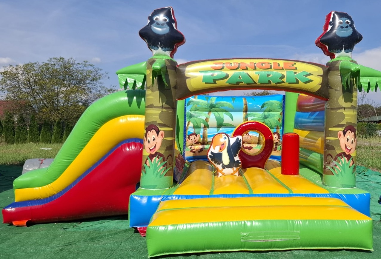 Dmuchaniec Jungle Park – skakaniec i zjeżdżalnia dla maluchów 2-4 lata